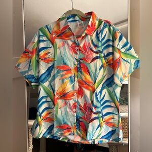 NEW HAPPY BAY Lightweight Short Sleeve Blouse Hawaiian Shirt M